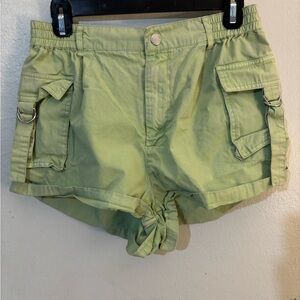 BDG Light Green Cargo Tie-Front Women’s Shorts